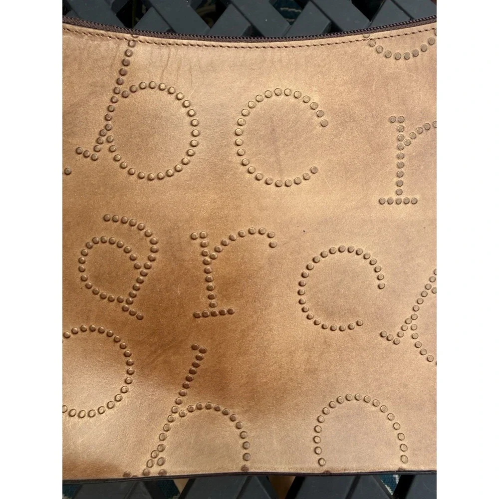 Roccobarocco Shoulder Bag Womens Medium‎ Camel Excellent Vintage Leather